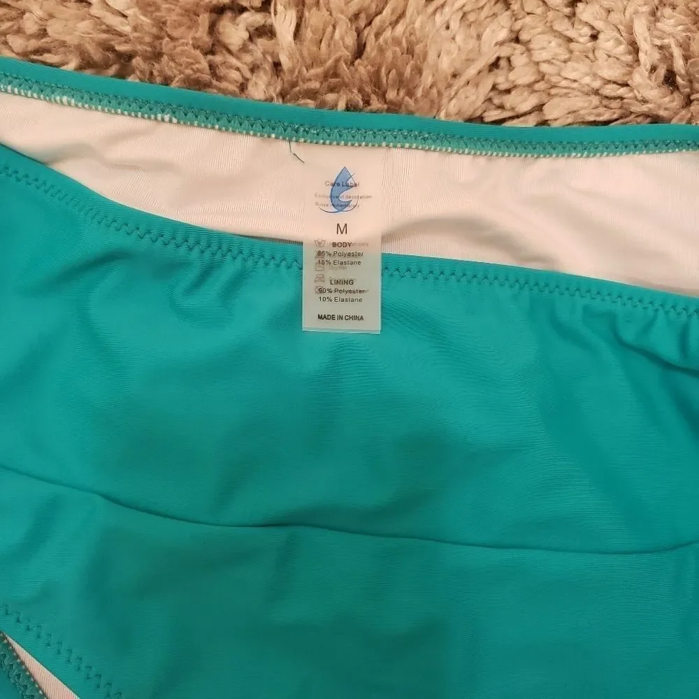 GREEN HIGH WAIST SWimming BOTTOM SZ M